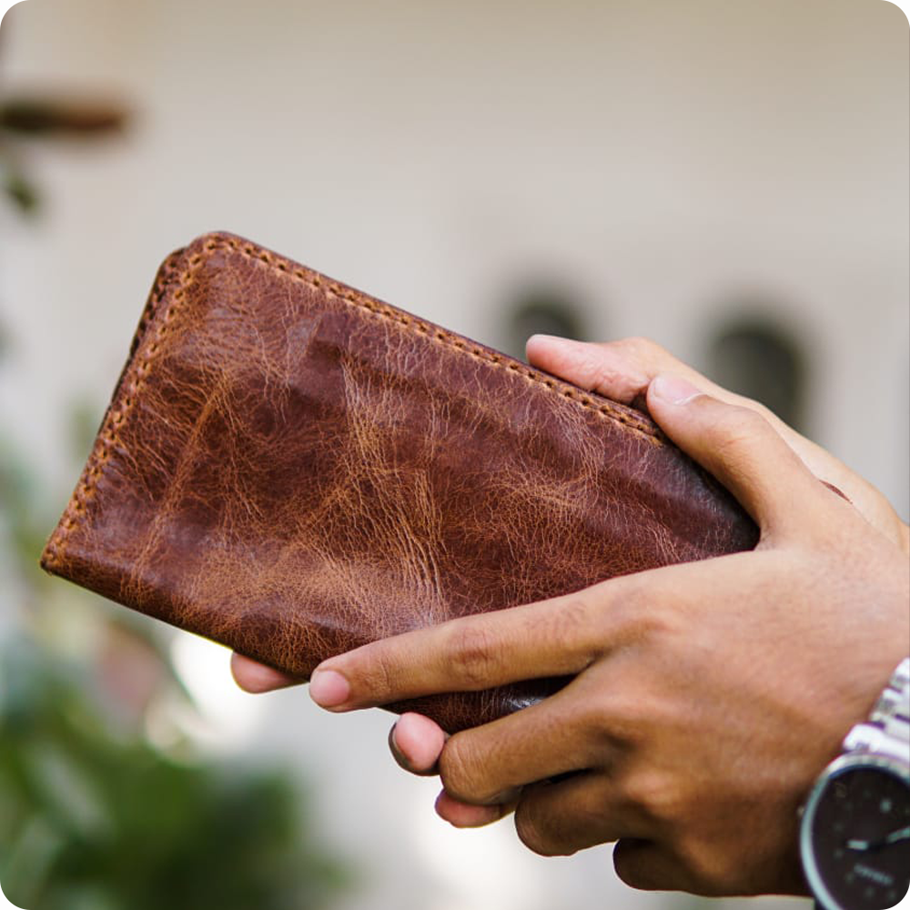 PATINA IRON LONG WALLET – Precious Leathers